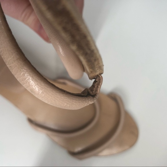 MARYAM NASSIR ZADEH Frida? Slide Sandal Two Strap Leather Low Heel Tan Nude 39 - Picture 8 of 10
